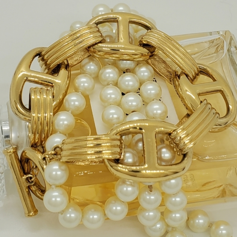 Vintage Givenchy Rare Chunky Statement Toggle Bracelet
